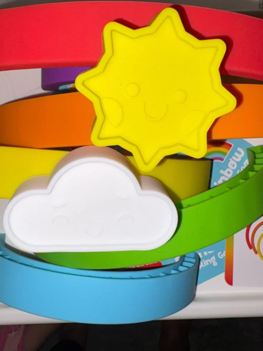 Chuckle & Roar Silicone Rainbow Stacker + Game 100% Complete 28 Pcs